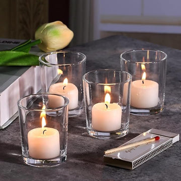 Clear Glass Candle Holder (Set of 6)