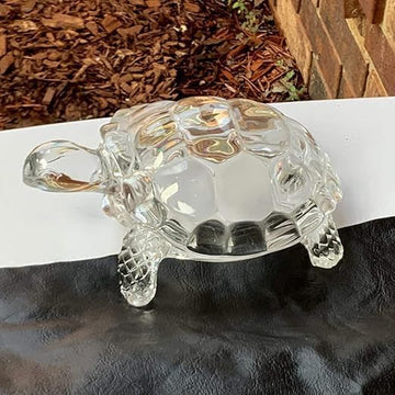 Vastu Feng Shui Crystal Bowl for Positive Energy & Wealth – Transparent Elegant Crystal Plate for Home & Office Décor | Good Luck Gift | Spiritual Decorative Dish | Pack of 2