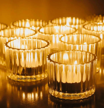 Tealight Candle Holder Clear Glass Tealight Candle Holders | Party Tea Light Candles Holder Bulk for Centerpiece Thanksgiving Christmas Party (2 X1.4, Clear)