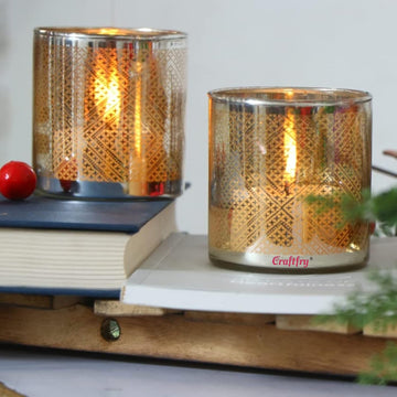 Votive Mosaic Glass Tealight Candle Holder
