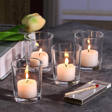 Glass Votive Tealight Candle Holder (Set of 6)