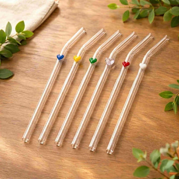 Borosilicate Glass Drinking Straws (Set of 6)