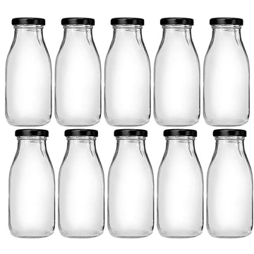 Crystal Clear Glass Water Bottle (Set of 10)